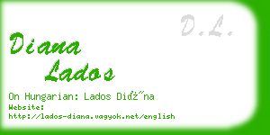 diana lados business card